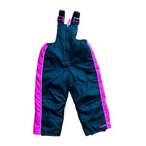Pacific Trail Outdoor Black Pink  Snow Bib Baby Toddler Girl’s Size 2T or 24 MO